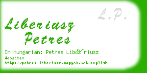 liberiusz petres business card